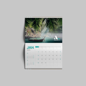 Stapled Calendar with Hole